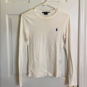 Ralph Lauren Cream Long Sleeve Tee